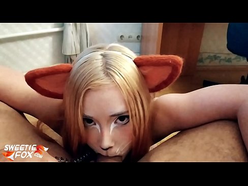 ❤️ Kitsune د هغې په خوله کې ډیک او کم تیر کړ ❤❌ ☑